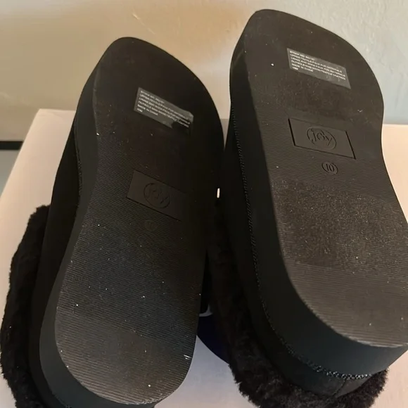 Joy Mangano SZ 10 orthotic gel insole black slipper/shoe NWB with dust bag - Picture 3 of 7